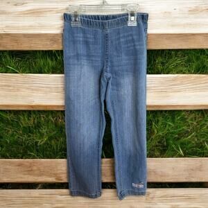 naartjie Girls Jeans Sz 5 Elastic Waist‎ Lightweight Light Wash Blue Denim